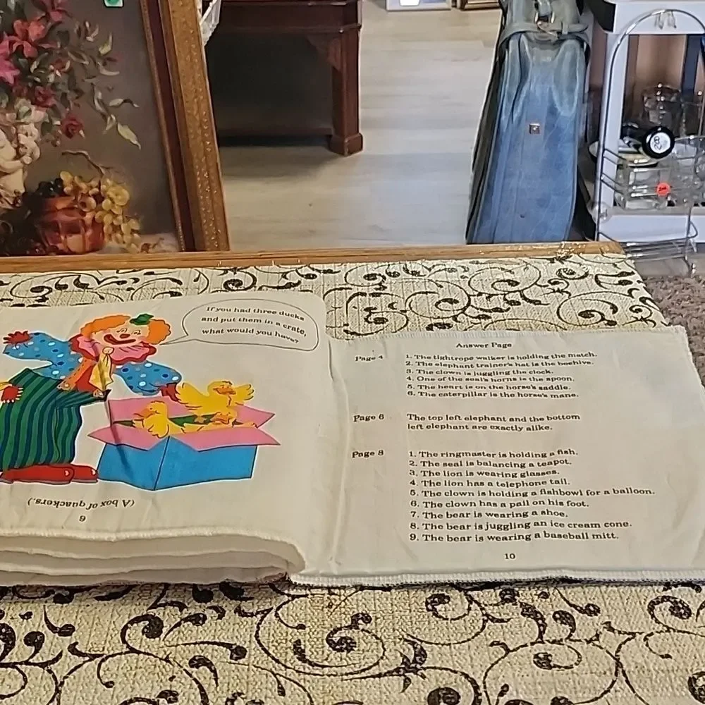 Colorful Clown Print FabricBook.